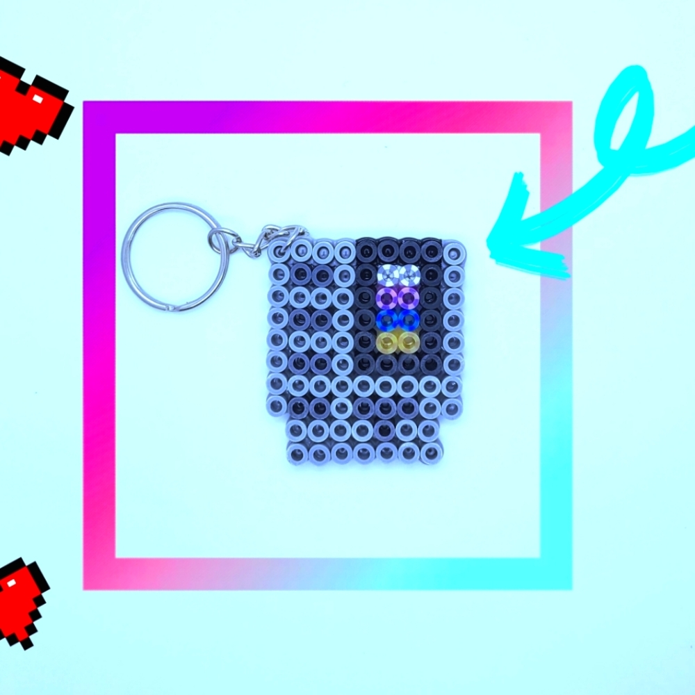 Eye-Catching Retro Computer Disk Keychain!